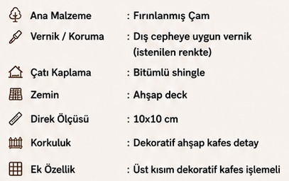 Yasemin Ahşap Kamelya ve Çardak