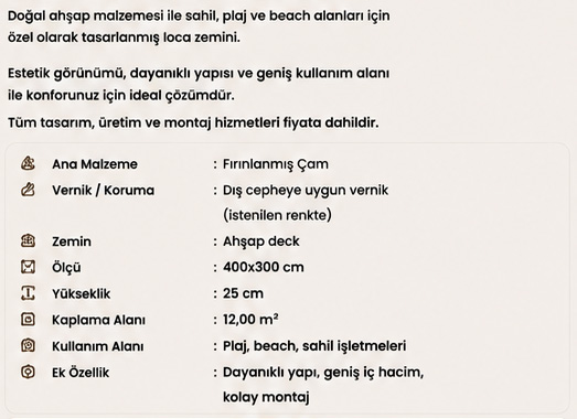 Alize Ahşap Loca