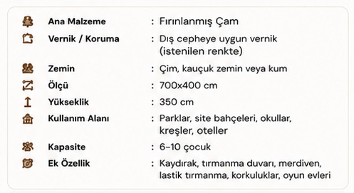 Gökkuşağı Ahşap Oyun Parkı